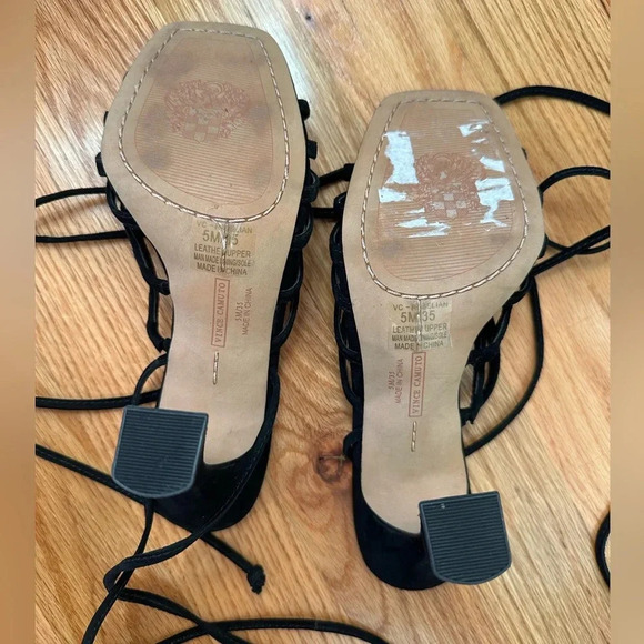 Vince Camuto Suede Black Roselian Sandal - Picture 7 of 13